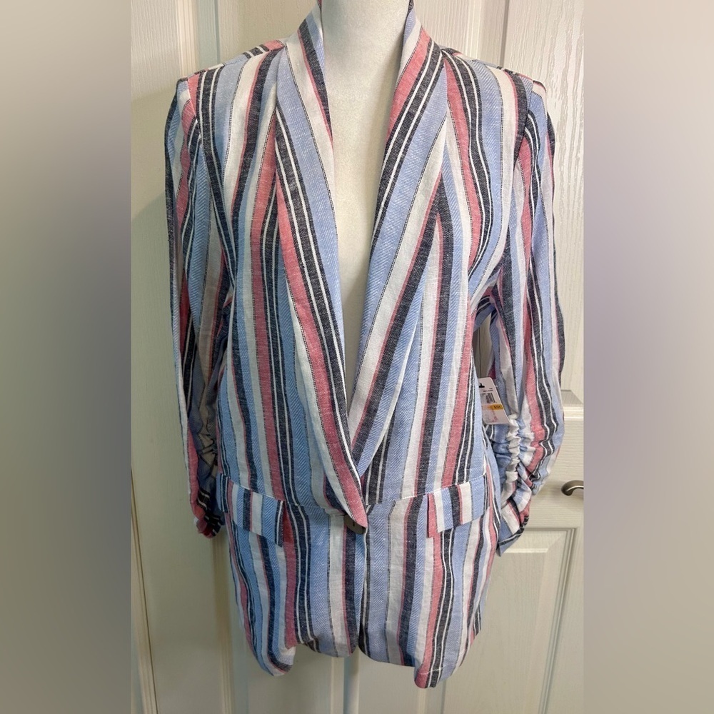 🖤”Laundry By Shelli Segal” NWT Multicolor Striped Blazer w/ Pockets